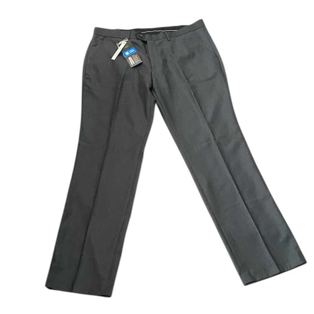 Jonathan Adams Men's Gray Dress Pants Straight Fit